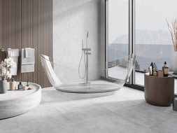 Mexen Vea cadă freestanding transparentă 180 x 80 cm, scurgere crom - 58091808008