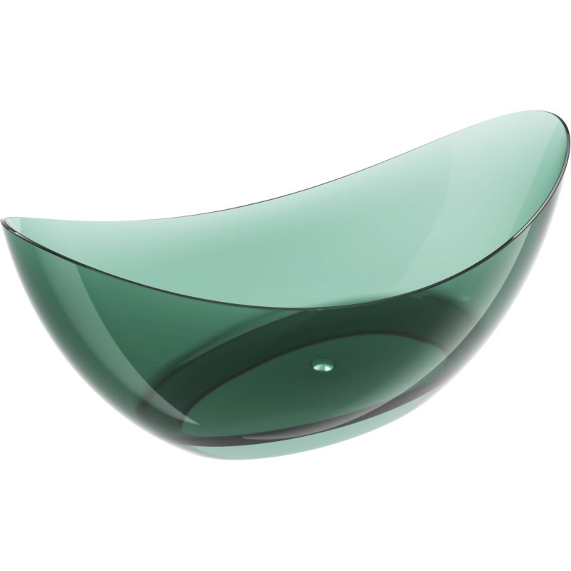 Mexen Vea cadă freestanding transparentă teal 180 x 80 cm, dop crom - 58091808011