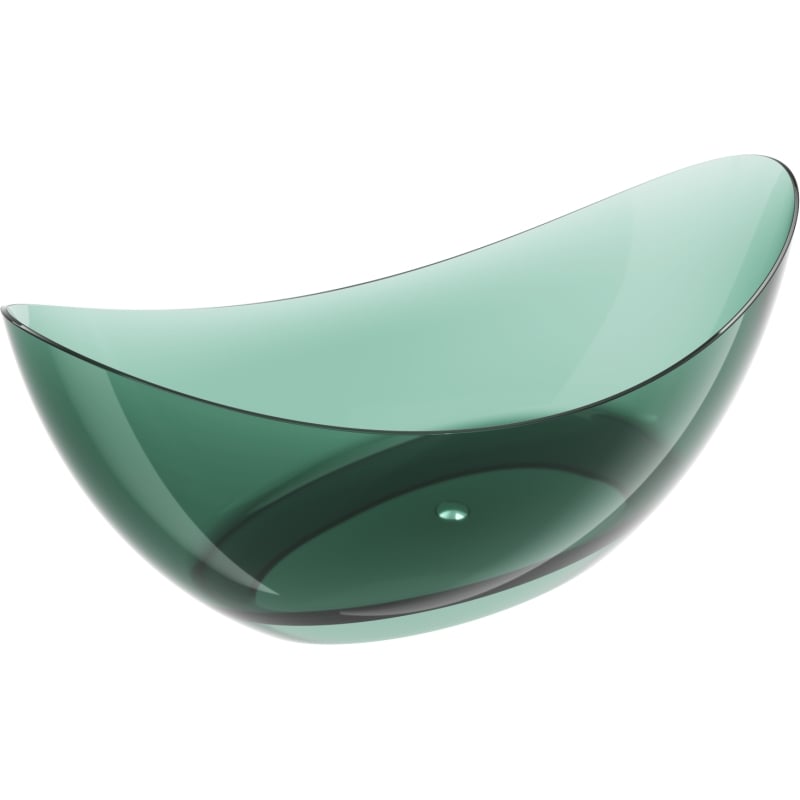 Mexen Vea szabadon álló átlátszó kád 180 x 80 cm, teal, króm dugó - 58091808011