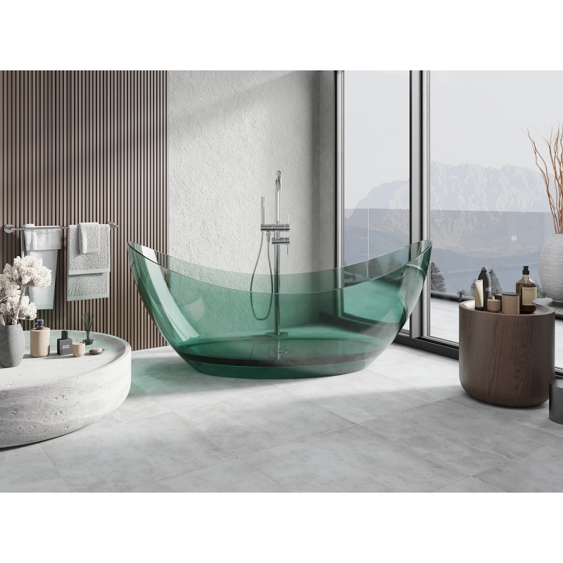 Mexen Vea cadă freestanding transparentă 180 x 80 cm, teal, dop cromat - 58091808011