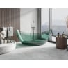 Mexen Vea cadă teal freestanding transparentă 180 x 80 cm, dop crom - 58091808011