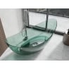 Mexen Vea cadă teal freestanding transparentă 180 x 80 cm, dop crom - 58091808011