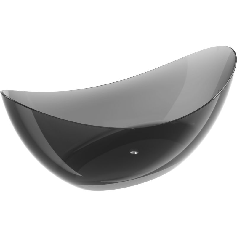 Mexen Vea cada neagră freestanding transparentă 180 x 80 cm, dop crom - 58091808013