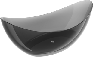 Mexen Vea cadă de baie freestanding transparentă 180 x 80 cm, negru, dop cromat - 58091808013