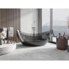 Mexen Vea negru cadă freestanding transparentă 180 x 80 cm, dop crom - 58091808013