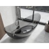 Mexen Vea cadă de baie freestanding transparentă 180 x 80 cm, negru, dop cromat - 58091808013