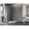 Mexen Lunar L cabina de duș pentagonală batantă pe stânga 80 x 100 cm, transparentă, crom - 831L-080L-100P-01-00-L