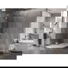 Mexen Lunar L cabină de duș pentagonală cu ușă rabatabilă stânga 80 x 100 cm, transparent, crom - 831L-080L-100P-01-00-L
