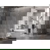 Mexen Lunar L cabină de duș pentagonală cu ușă rabatabilă stânga 80 x 100 cm, transparent, crom - 831L-080L-100P-01-00-L
