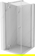 Mexen Mist H T cabină de duș rabatabilă stânga 80 x 80 cm, transparent, crom - 8A5T-080-080-01-00-L