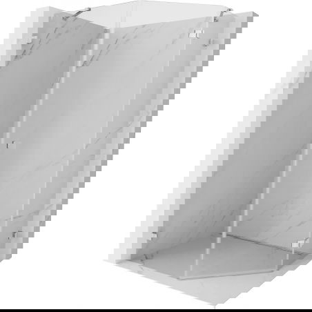 Mexen Lunar ötszögletű jobbos nyíló zuhanykabin 80 x 90 cm, áttetsző, króm - 831-080P-090L-01-00-P