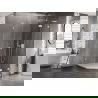 Cabină de duș pentagonală Mexen Lunar L, basculantă dreapta 90 x 100 cm, transparent, alb - 831L-090P-100L-20-00-P