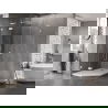 Mexen Lunar L cabină de duș pentagonală batantă stânga 80 x 90 cm, transparent, albă - 831L-080L-090P-20-00-L