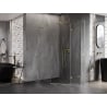 Mexen Lunar L cabină de duș pentagonală cu deschidere dreaptă 90 x 100 cm, transparent, auriu - 831L-090P-100L-50-00-P