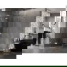 Mexen Lunar L cabină de duș pentagonală basculantă stânga 80 x 100 cm, transparentă, auriu periat - 831L-080L-100P-55-00-L