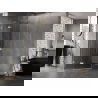 Mexen Lunar cabină de duș pentagonală pivotantă stânga 90 x 100 cm, transparent, aurit periat - 831-090L-100P-55-00-L
