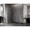 Mexen Lunar cabina de duș pentagonală cu deschidere pe stânga 90 x 100 cm, transparentă, auriu periat