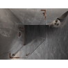 Mexen Lunar L cabina de duș pentagonală cu ușă pivotantă stânga 80 x 90 cm, transparentă, aur roz