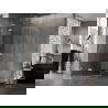 Mexen Lunar L ötszögletű zuhanykabin, balra nyíló 80 x 100 cm, áttetsző, csiszolt réz - 831L-080L-100P-65-00-L