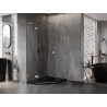 Mexen Lunar L cabina de duș pentagonală cu uși batante pe stânga 90 x 100 cm, transparentă, cupru periat