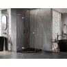 Mexen Lunar L cabină de duș pentagonală, pivotantă, stânga 90 x 100 cm, transparent, cupru periat - 831L-090L-100P-65-00-L
