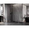 Mexen Lunar L cabină de duș pentagonală pivotantă stânga 80x90 cm, transparent, gri pistol periat - 831L-080L-090P-66-00-L