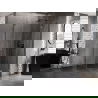 Mexen Lunar L cabină de duș pentagonală pivotantă dreaptă 80x100 cm transparentă, gri armat periat - 831L-080P-100L-66-00-P