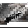 Mexen Lunar L cabină de duș pentagonală cu balamale stânga 80 x 100 cm, transparent, neagră - 831L-080L-100P-70-00-L