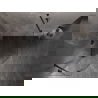 Mexen Lunar cabină de duș pentagonală cu deschidere stânga 80 x 90 cm, transparentă, neagră - 831-080L-090P-70-00-L