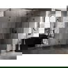 Mexen Lunar L ötszögletű zuhanykabin, jobbra nyíló 90 x 100 cm, átlátszó, fekete - 831L-090P-100L-70-00-P