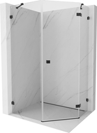 Mexen Lunar cabină de duș pentagonală batantă dreapta 80 x 100 cm, transparent, negru - 831-080P-100L-70-00-P