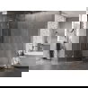 Mexen Lunar L cabină de duș pentagonală cu deschidere pe stânga 80 x 100 cm, transparent, nichel periat - 831L-080L-100P-97-00-L