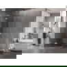Mexen Lunar L cabină de duș pentagonală batantă stânga 90 x 100 cm, transparent, nichel periat - 831L-090L-100P-97-00-L
