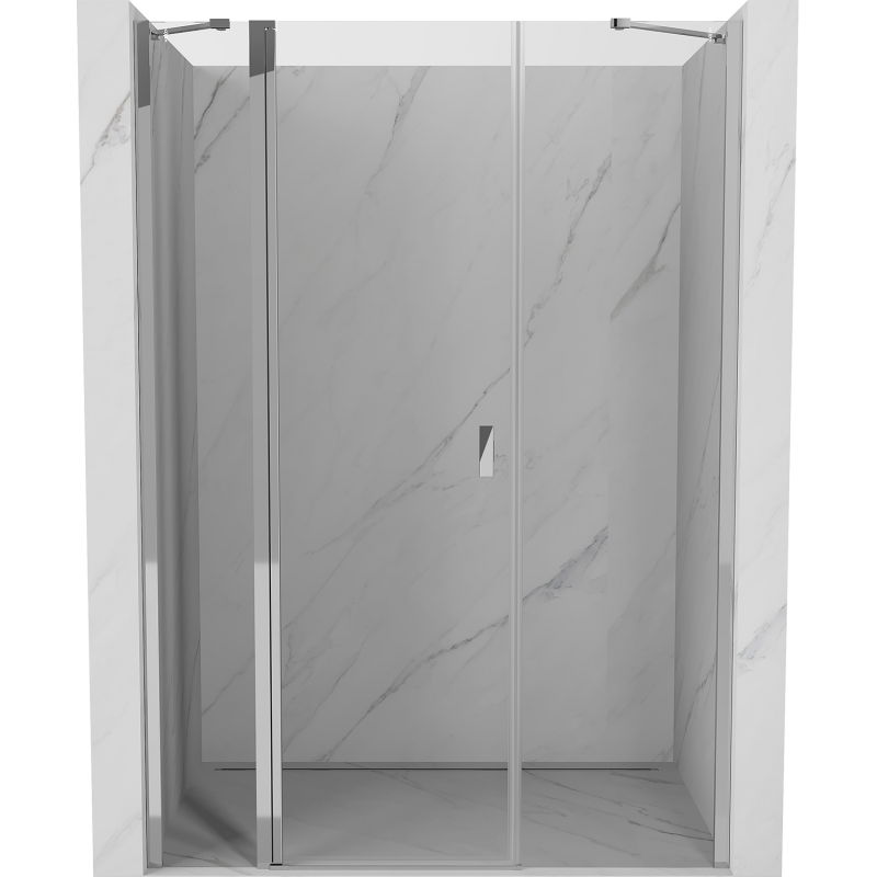 Mexen Mist ușă de duș batantă 140 cm, transparent, crom - 8A4-140-001-01-00