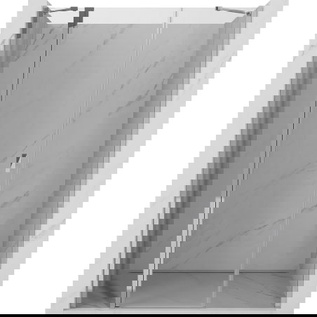 Mexen Mist ușă de duș batantă 140 cm, transparent, crom - 8A4-140-001-01-00