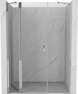 Mexen Mist uși de duș batante 155 cm, transparent, crom - 8A4-155-001-01-00