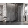 Mexen Lunar L cabina de duș pentagonală cu balamale dreapta 80 x 90 cm, transparentă, nichel periat - 831L-080P-090L-97-00-P