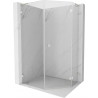 Mexen Lunar L cabina de duș pentagonală, deschidere dreaptă, 80x100 cm, transparent, nichel periat - 831L-080P-100L-97-00-P