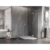 Mexen Lunar L cabină de duș pentagonală cu uși batante dreapta 80x100 cm, transparent, nichel periat - 831L-080P-100L-97-00-P