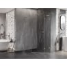Mexen Lunar L cabină de duș pentagonală cu uși batante dreapta 80x100 cm, transparent, nichel periat - 831L-080P-100L-97-00-P