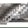 Mexen Lunar L cabină de duș pentagonală cu balamale dreapta 90x100 cm, transparent, nichel periat - 831L-090P-100L-97-00-P