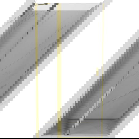 Mexen Mist ușă de duș batantă 75 cm, transparentă, aurie - 8A4-075-000-50-00