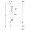 Mexen DF00 set de duș, Roz-auriu - 785004582-60