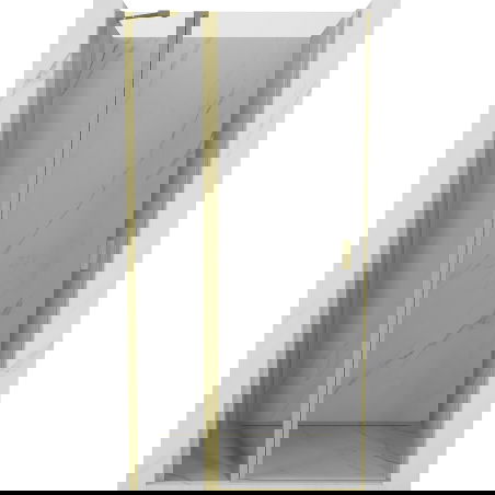 Mexen Mist ușă de duș pivotantă 75 cm, transparentă, aurie periată - 8A4-075-000-55-00