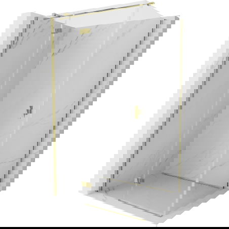 Mexen Mist H T cabină de duș, ușă batantă stânga 85 x 70 cm, transparent, auriu - 8A5T-085-070-50-00-L