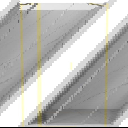 Mexen Mist ușă de duș cu deschidere 135 cm, transparent, auriu periat - 8A4-135-001-55-00