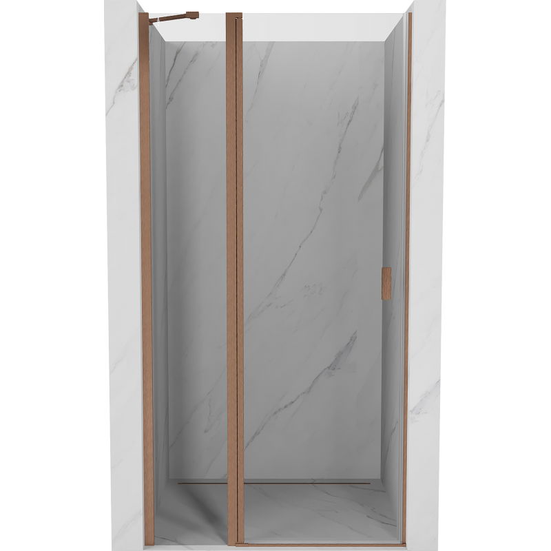 Mexen Mist uși de duș batante 120 cm, transparent, cupru periat - 8A4-120-000-65-00
