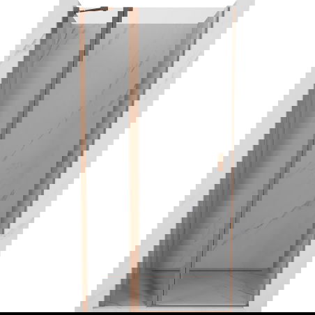 Mexen Mist uși de duș batante 120 cm, transparent, cupru periat - 8A4-120-000-65-00
