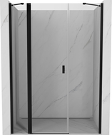 Mexen Mist uși de duș batante 135 cm, transparent, negru - 8A4-135-001-70-00