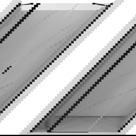 Mexen Mist uși de duș batante 155 cm, transparent, negru - 8A4-155-001-70-00